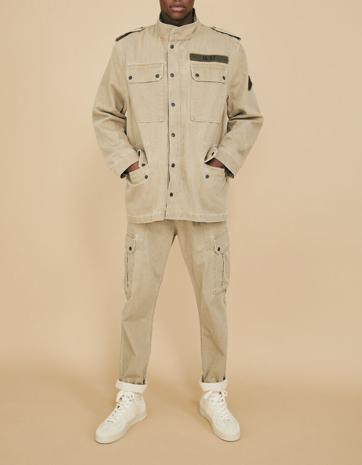 Sahariana Terra® Denim caqui claro hombre-6