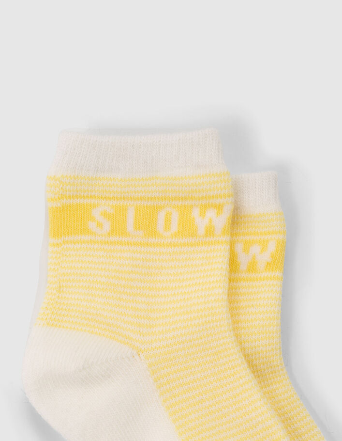 Chaussettes marine, blanches et jaunes bébé garçon - IKKS