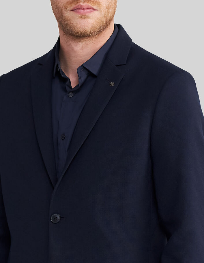 Men's navy seersucker suit jacket