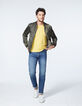 Camiseta amarilla algodón y cáñamo cuello redondo Hombre-6