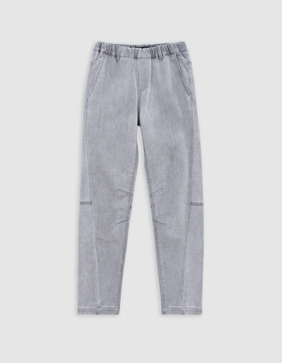 Boy's grey cut-off knee JOGGER jeans - IKKS