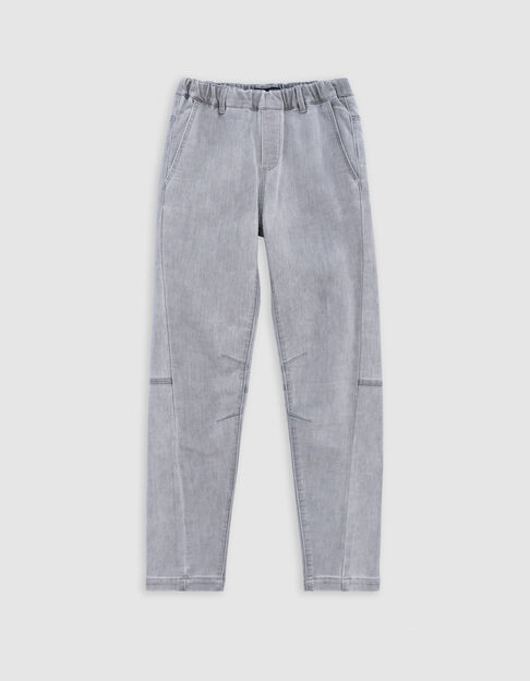 Boy's grey cut-off knee JOGGER jeans - IKKS