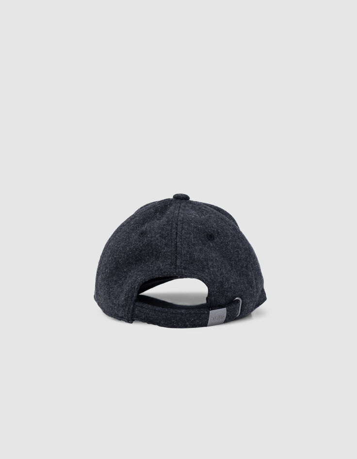 Casquette grise flanelle chevrons brodés Femme-3