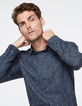 Camisa slim azul marino tela Liberty floral Hombre-1