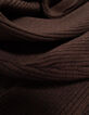 Robe tube marron tricot c&ocirc;tel&eacute; I.Code-7