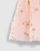 Girls’ two-tone mixed fabric dress with embroidered tulle-4