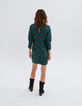 Women’s navy geometric print dress-3