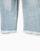 Stone blue Babyjeans mit Fransendetail-3