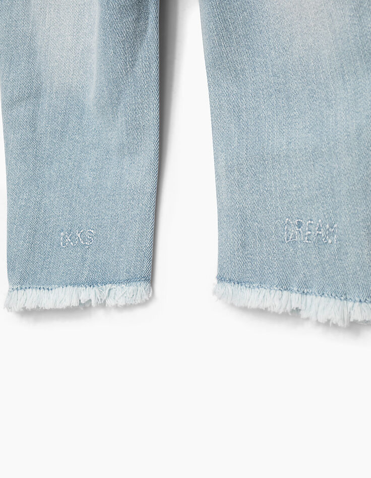 Stone blue Babyjeans mit Fransendetail-3