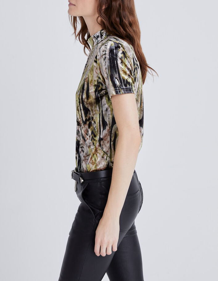 CUPSHE Damesromper met luipaardprint, korte mouwen, vetersluiting en wijde pijpen, stijlvolle jumpsuit-outfit, S