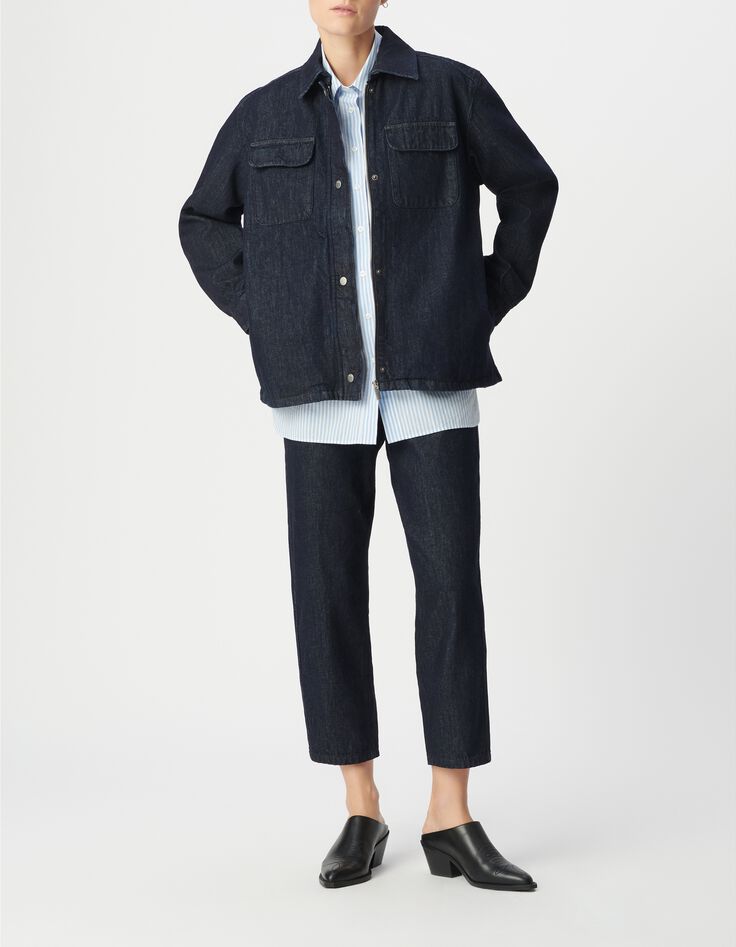 Dames Saharienne met rits in raw denim gerecycled katoen-1