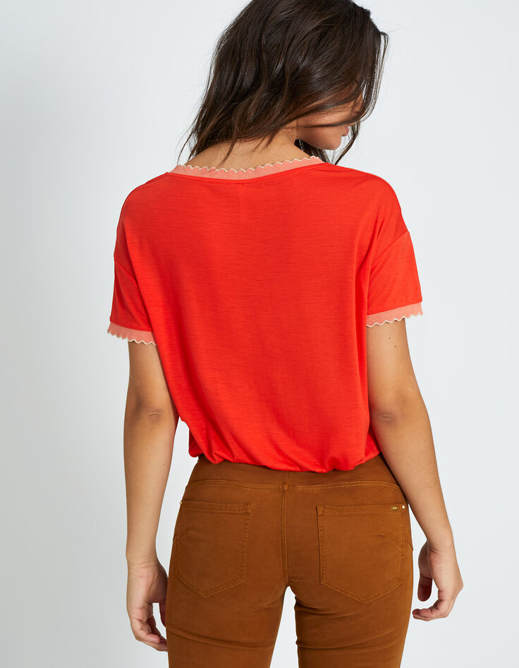 I.Code poppy T-shirt with scallop trim-4 I.Code poppy T-shirt with scallop trim-4