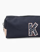 Estuche doble 22 cm navy y rosa polvoroso K niña -2