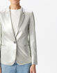 Americana con revestimiento plateado para mujer-5