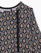 Zwarte 2-in-1 jurk met kasjmierprint en sweater meisjes-6
