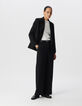 Women's black double-breasted suit jacket-1