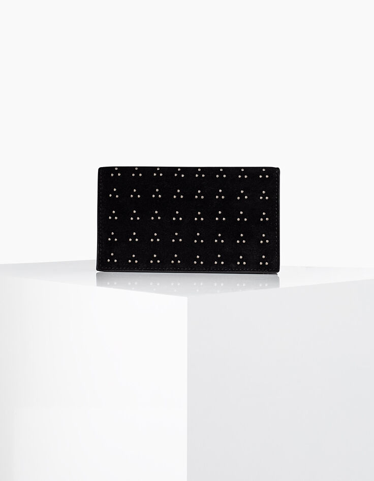I.Code black studded suede wallet-1 I.Code black studded suede wallet-1