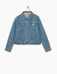Veste en jean light blue à capuche fille-3