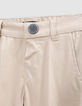 Pantalón ceremonia beige rayas tirantes bebé niño-2