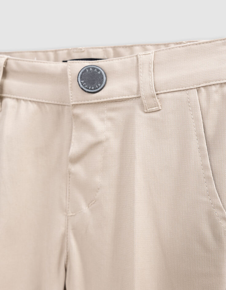 Pantalón ceremonia beige rayas tirantes bebé niño-2