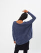 I.Code navy blue mohair mix cape-sweater-3