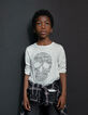 Boys’ off-white T-shirt with skull-writing-5