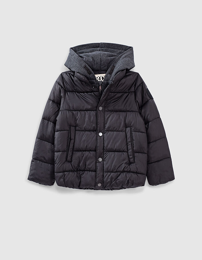 Boys’ black hooded padded jacket - IKKS