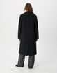 Manteau long noir effet poilu Femme-3