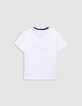 Wit T-shirt biokatoen strepen-vliegers jongens-3
