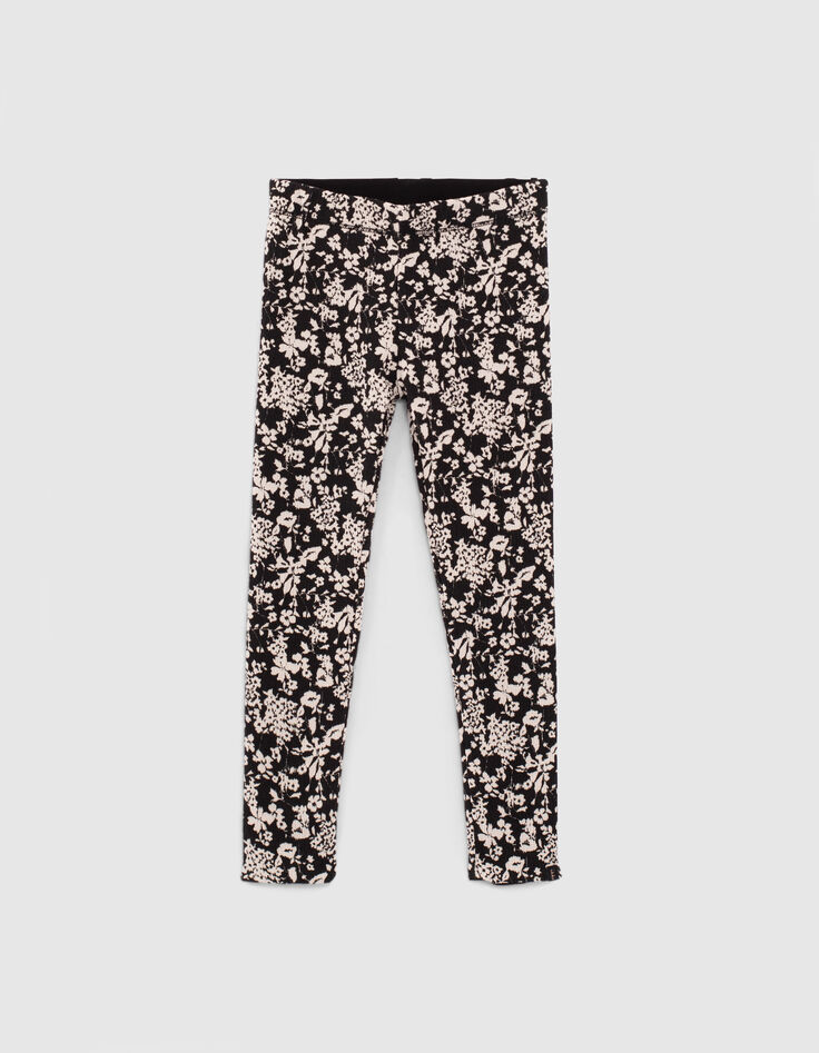 Omkeerbare legging zwart en grafische print meisjes-3