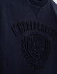 Boys' navy organic cotton sweatshirt, XL embroidered crest-5