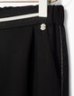 Pantalon noir à bandes pailletées fille-2