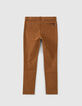 Boys’ dark brown chinos with braid waistband-3