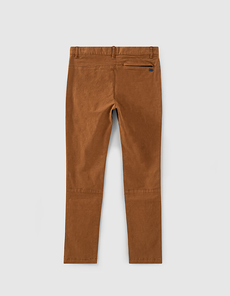Boys’ dark brown chinos with braid waistband-3