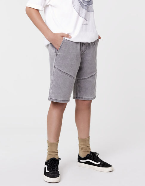 Bermuda LOOSE en jean gris Waterless garçon - IKKS