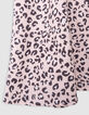 Robe rose imprimé léopard fille-6