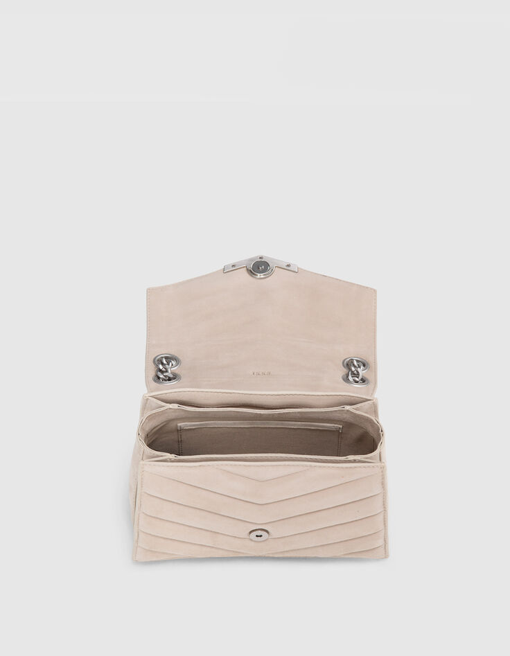 THE 1. bag SEASONALS – Women's chalk quilted leather M bag-7