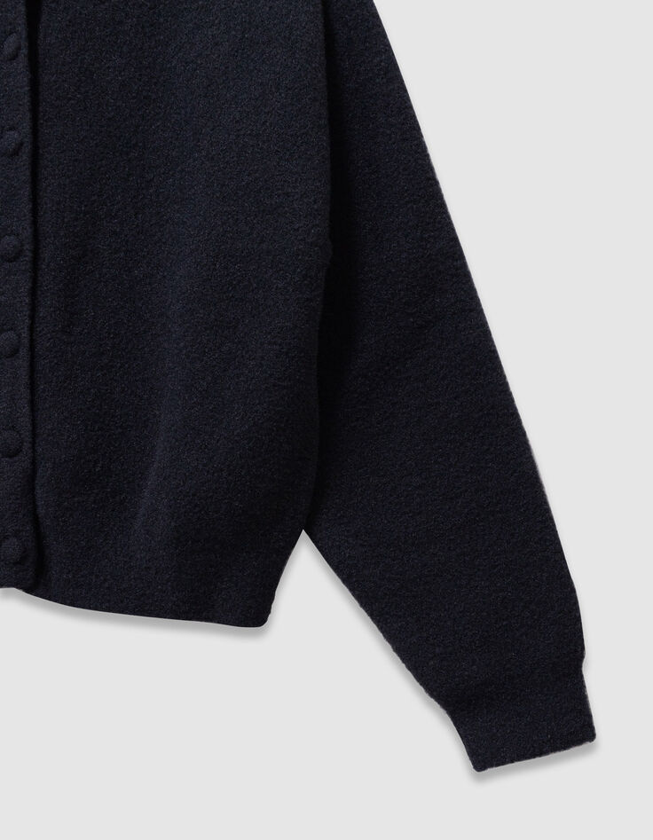 Zwart vest met knopen zacht tricot meisjes-7 Zwart vest met knopen zacht tricot meisjes-7