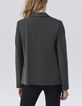 Veste mix viscose tailleur marron femme-3