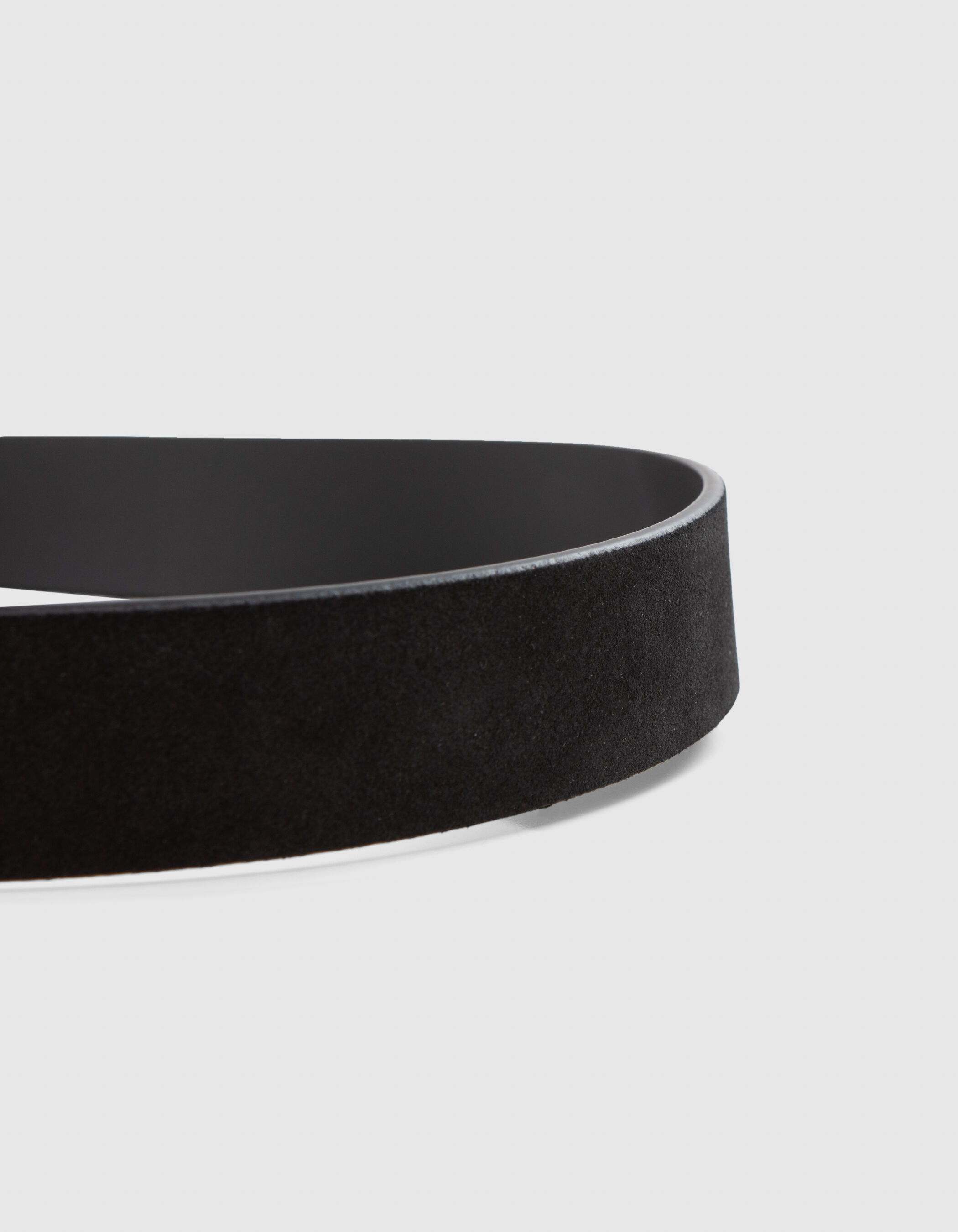 Ceinture noire cuir velours boucle gravee python Femme IKKS