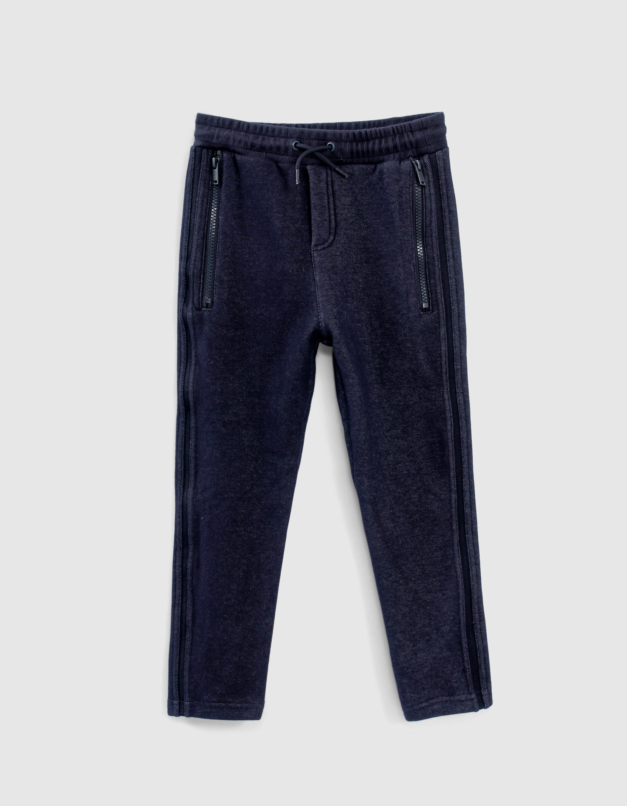 Boys navy joggers with 2 long zips down sides IKKS