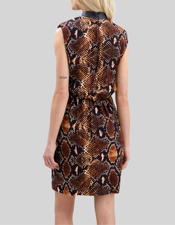 Pure Edition-Mahonie jurk python rock-print Dames-4 Pure Edition-Mahonie jurk python rock-print Dames-4