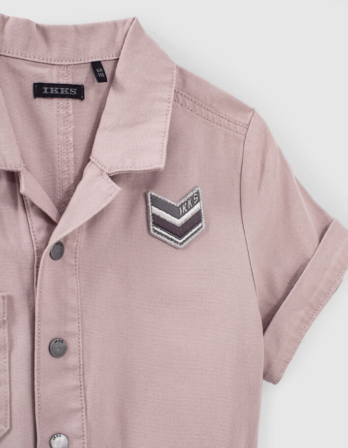 Girls’ violet safari jacket-style playsuit - IKKS