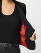 Americana twill negra entallada mujer-4