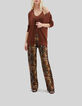 Pure Edition – Women's mahogany lurex knit twin set-4