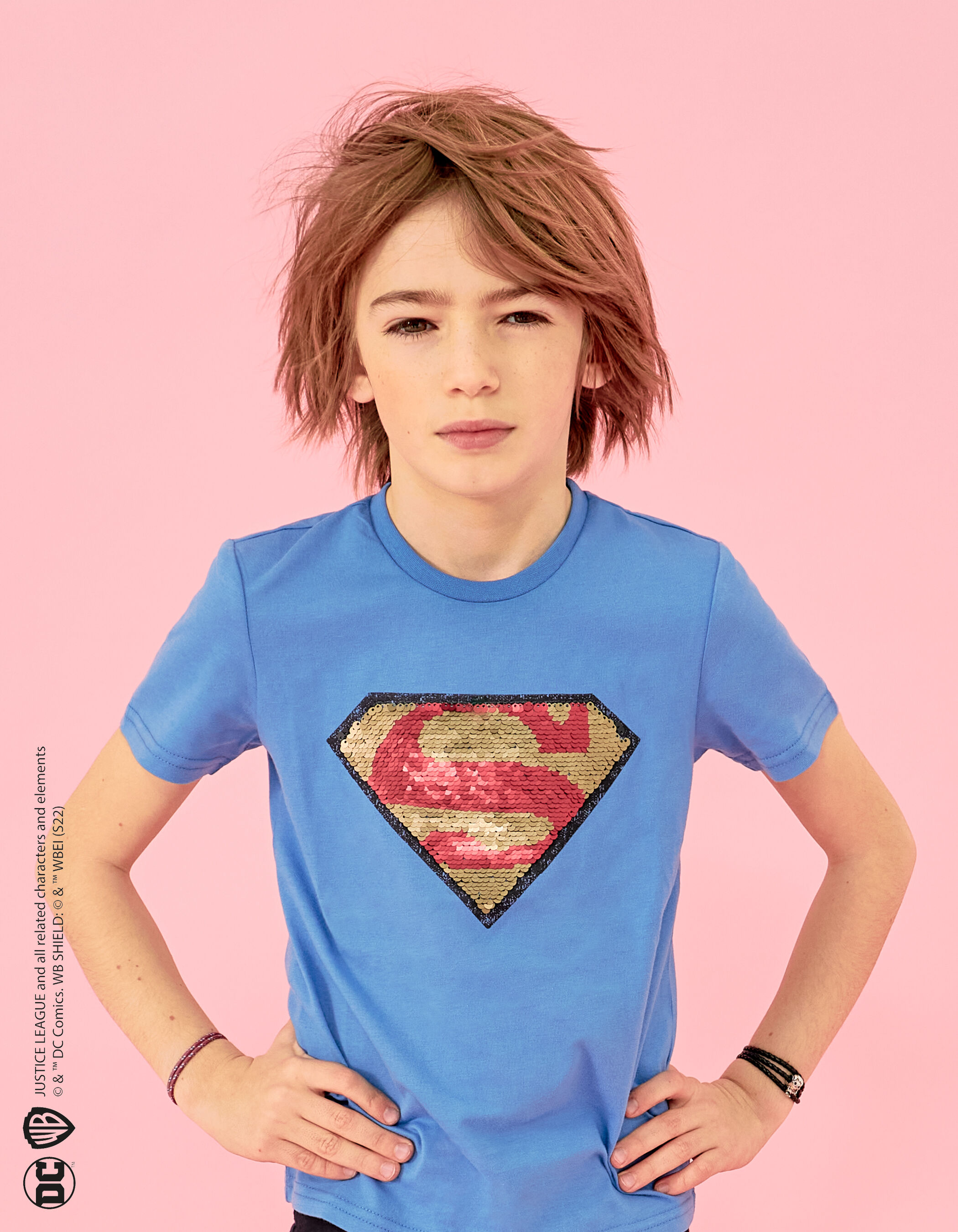 Camiseta azul medio c psula IKKS SUPERMAN ni o