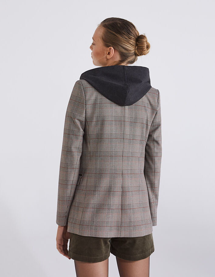 Chaqueta traje revest. capucha extraíble mujer-3