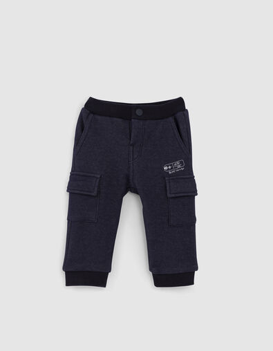 Marineblaue Cargo-Jogginghose für Babyjungen  - IKKS