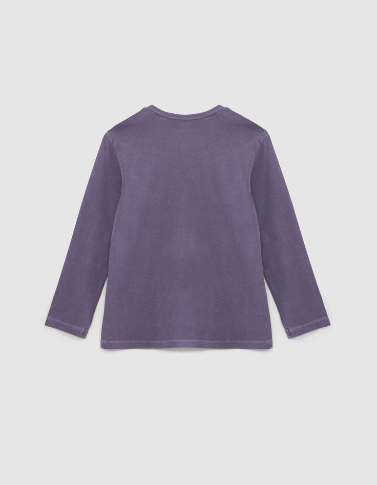 Camiseta violeta as de picas rock niño-3