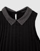 Vestido negro plisado niña-3